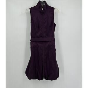 Joseph Ribkoff Size 6 Zip Bubble Hem Dress Nylon Gorpcore Techwear‎ Streetwear